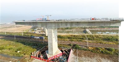 建设取得新突破！黄百铁路首座转体桥成功转体